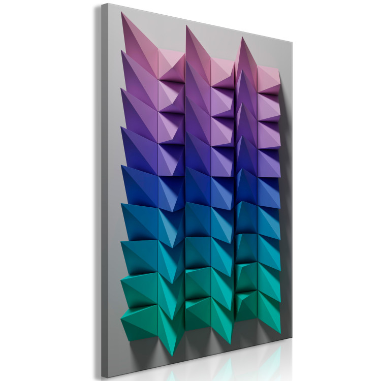 Canvas Art Print Vertical Movement (1-piece) Vertical - colorful geometric figures 130556 additionalImage 2