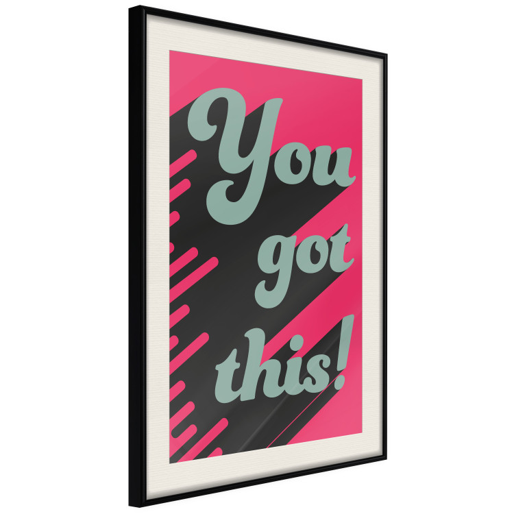 Poster You Got This! - gray English texts boldly on a pink background 131956 additionalImage 2