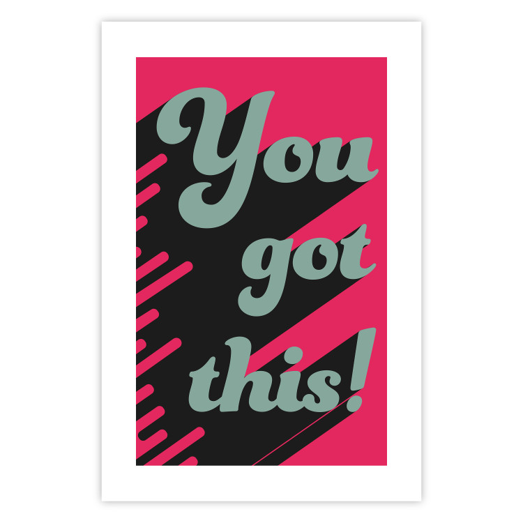 Poster You Got This! - gray English texts boldly on a pink background 131956 additionalImage 25