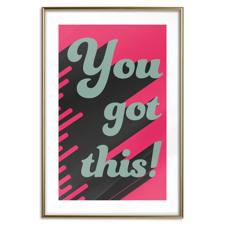 Poster You Got This! - gray English texts boldly on a pink background 131956 additionalImage 16