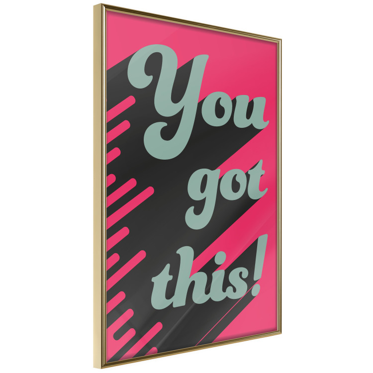Poster You Got This! - gray English texts boldly on a pink background 131956 additionalImage 12