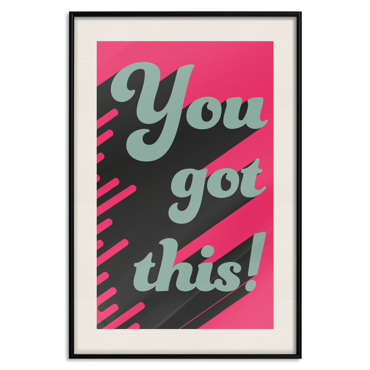 Poster You Got This! - gray English texts boldly on a pink background 131956 additionalImage 19