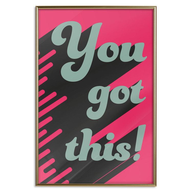 Poster You Got This! - gray English texts boldly on a pink background 131956 additionalImage 21