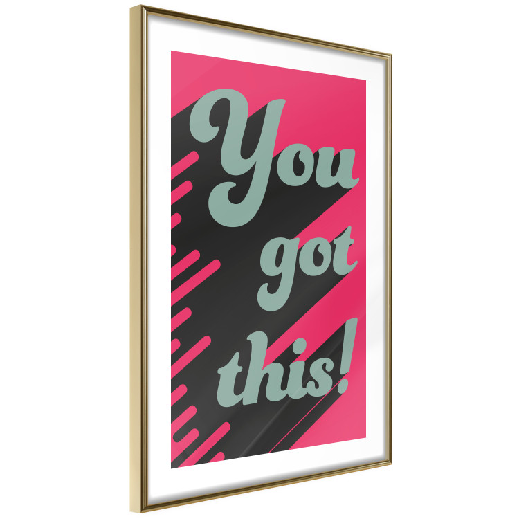 Poster You Got This! - gray English texts boldly on a pink background 131956 additionalImage 9