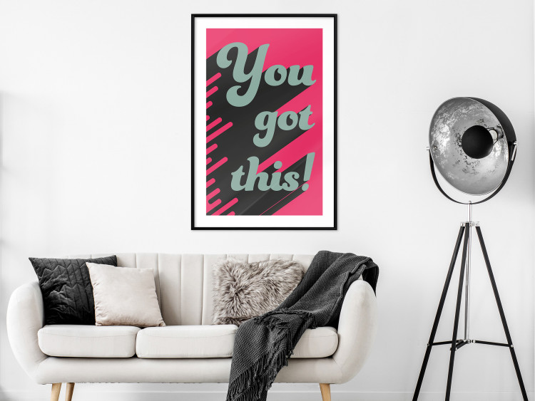 Poster You Got This! - gray English texts boldly on a pink background 131956 additionalImage 23