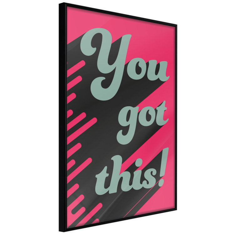 Poster You Got This! - gray English texts boldly on a pink background 131956 additionalImage 11