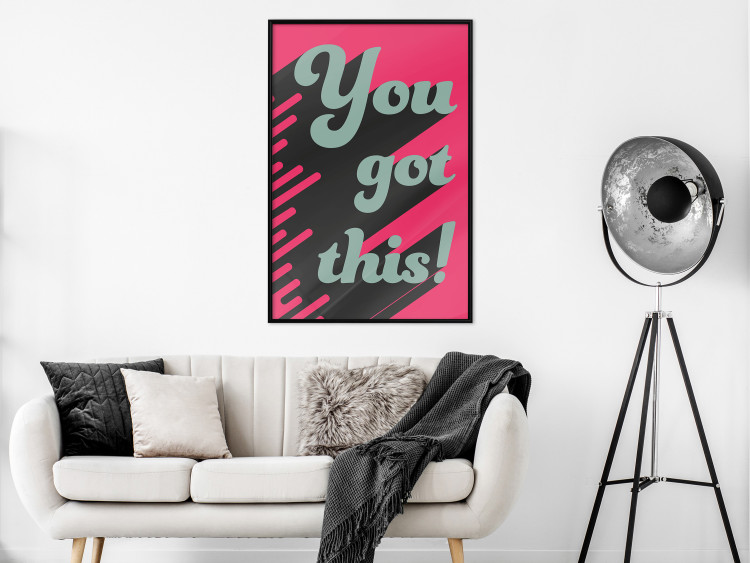Poster You Got This! - gray English texts boldly on a pink background 131956 additionalImage 4