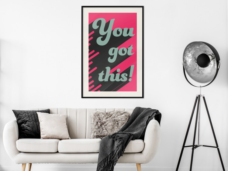 Poster You Got This! - gray English texts boldly on a pink background 131956 additionalImage 24