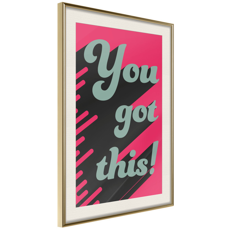 Poster You Got This! - gray English texts boldly on a pink background 131956 additionalImage 3