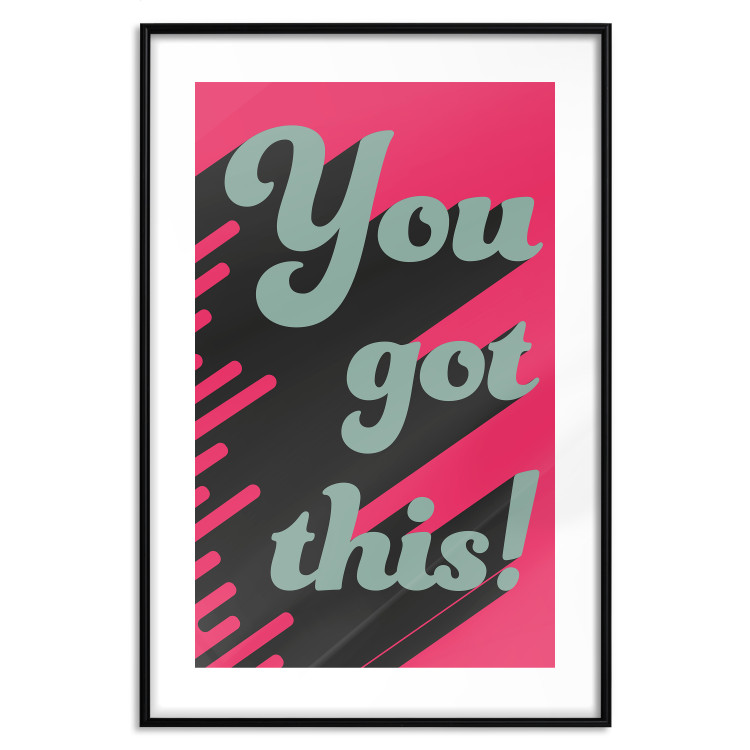 Poster You Got This! - gray English texts boldly on a pink background 131956 additionalImage 15