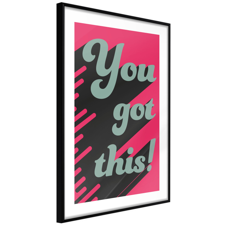 Poster You Got This! - gray English texts boldly on a pink background 131956 additionalImage 6