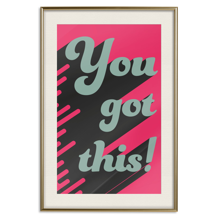 Poster You Got This! - gray English texts boldly on a pink background 131956 additionalImage 20