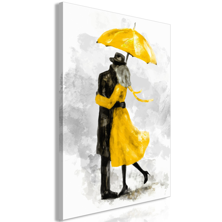 Canvas Print Under Yellow Umbrella (1 Part) Vertical 132156 additionalImage 2