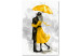 Canvas Print Under Yellow Umbrella (1 Part) Vertical 132156