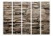 Room Separator Beautiful Brown Stone II (5-piece) - composition with brown background 132856 additionalThumb 3