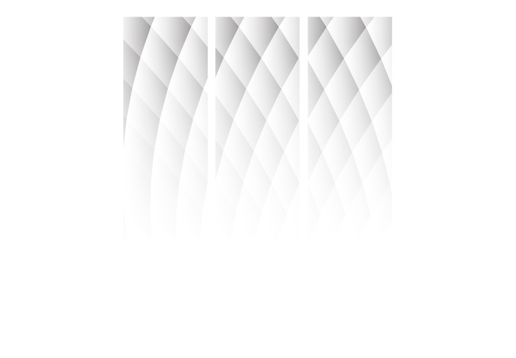 Folding Screen Structure of Light (3-piece) - simple abstraction in white color 133056 additionalImage 3