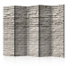 Room Divider Screen Brick Wall: Minimalism II (5-piece) - composition with gray background 133456