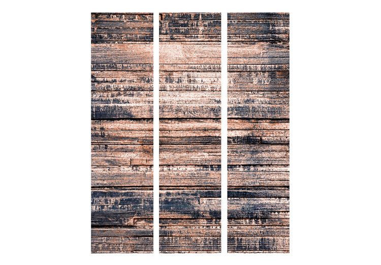 Room Divider Burnt Planks (3-piece) - background with texture of brown wood 133556 additionalImage 3