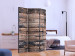 Room Divider Burnt Planks (3-piece) - background with texture of brown wood 133556 additionalThumb 2