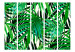Room Separator Tropical Leaves II - composition of green palm leaves on a gray background 133856 additionalThumb 3