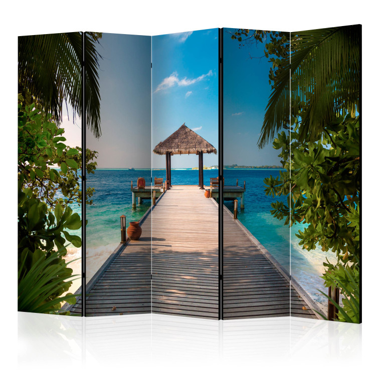 Room Separator Hawaiian Dream II - tropical beach and ocean landscape against the sky 134056