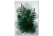Canvas Fern in the fog - plant leaves in cold fog cloud, green and grey 134456