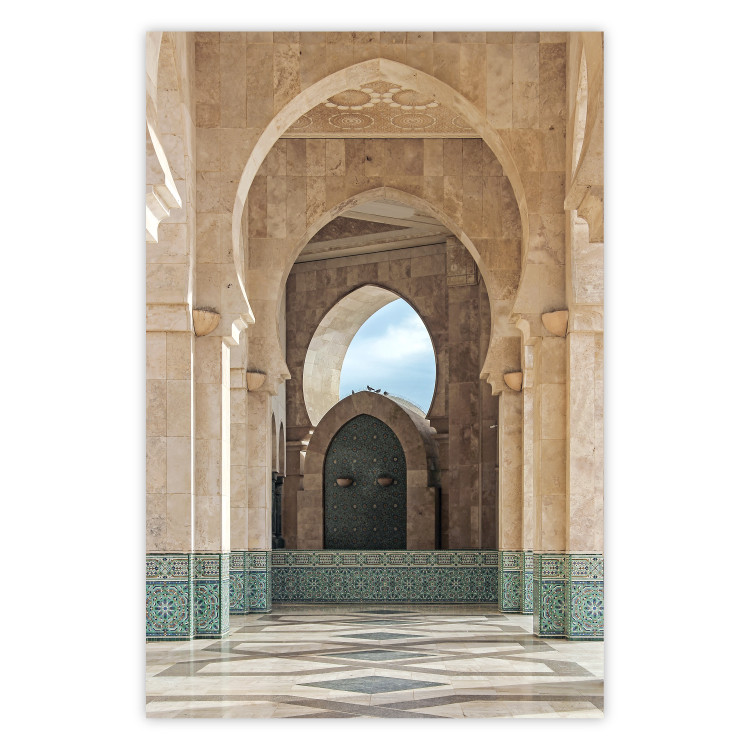 Poster Stone Arches - architecture of a light-colored building with columns and ornaments 134756