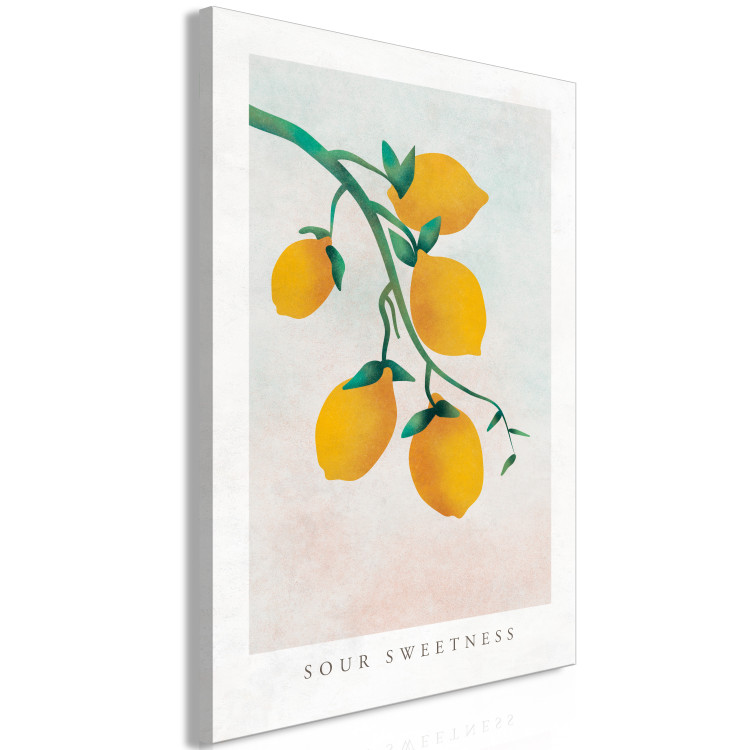 Canvas Citrus - drawing image of a branch of a lemon tree 135156 additionalImage 2