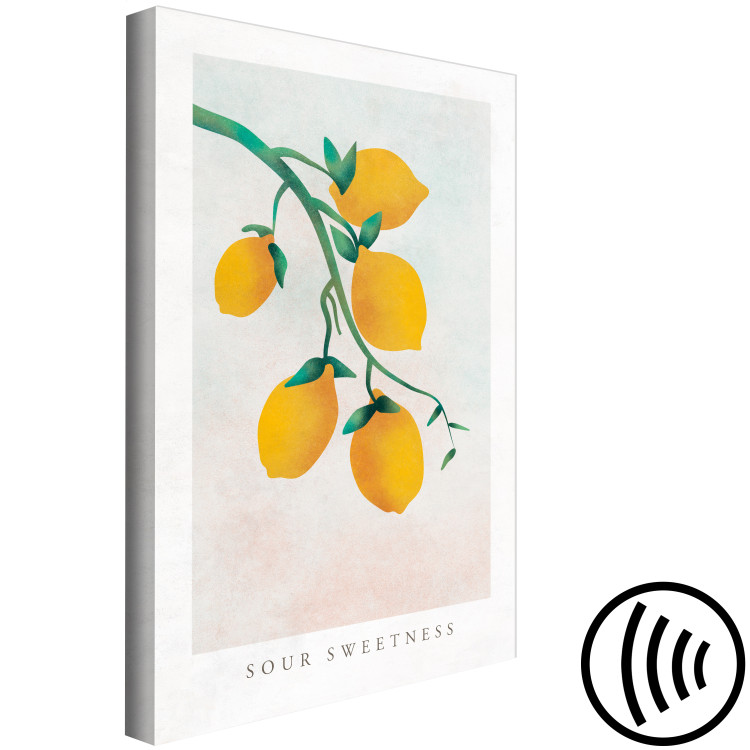 Canvas Citrus - drawing image of a branch of a lemon tree 135156 additionalImage 6