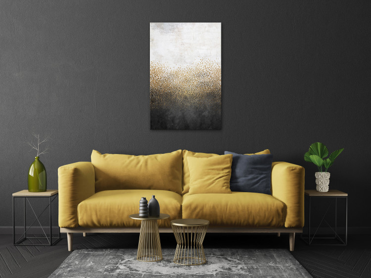 Canvas Art Print Loose Gold (1-piece) Vertical - abstract golden texture 135356 additionalImage 3