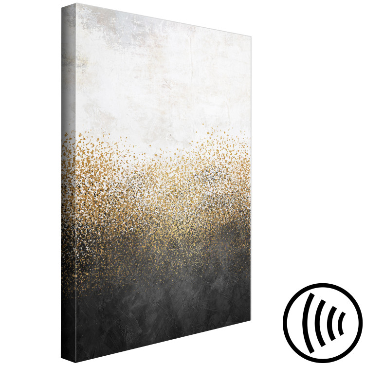 Canvas Art Print Loose Gold (1-piece) Vertical - abstract golden texture 135356 additionalImage 6