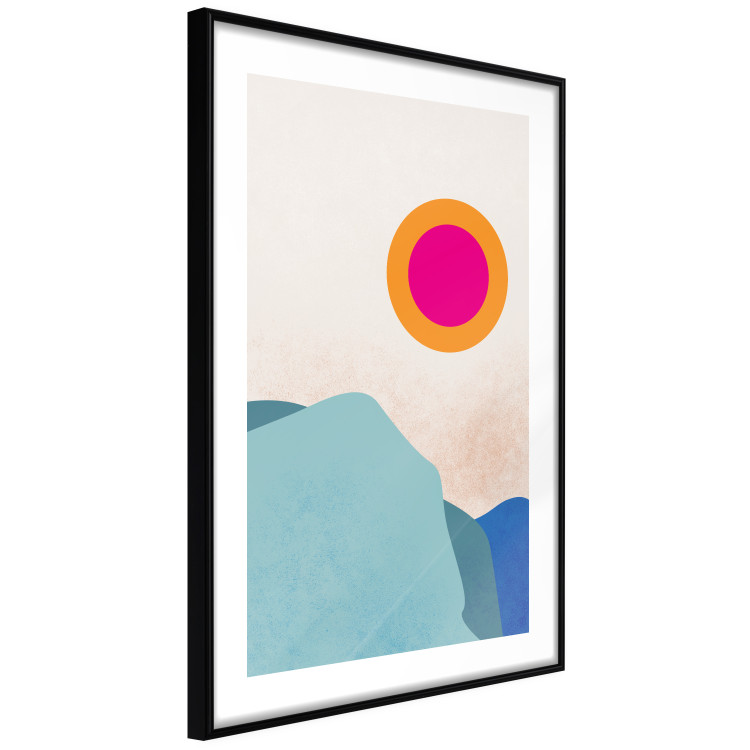Poster Sunny Fjord - abstract landscape of mountains against a clear sky 135656 additionalImage 21