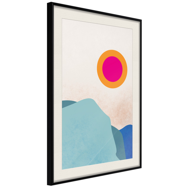 Poster Sunny Fjord - abstract landscape of mountains against a clear sky 135656 additionalImage 19