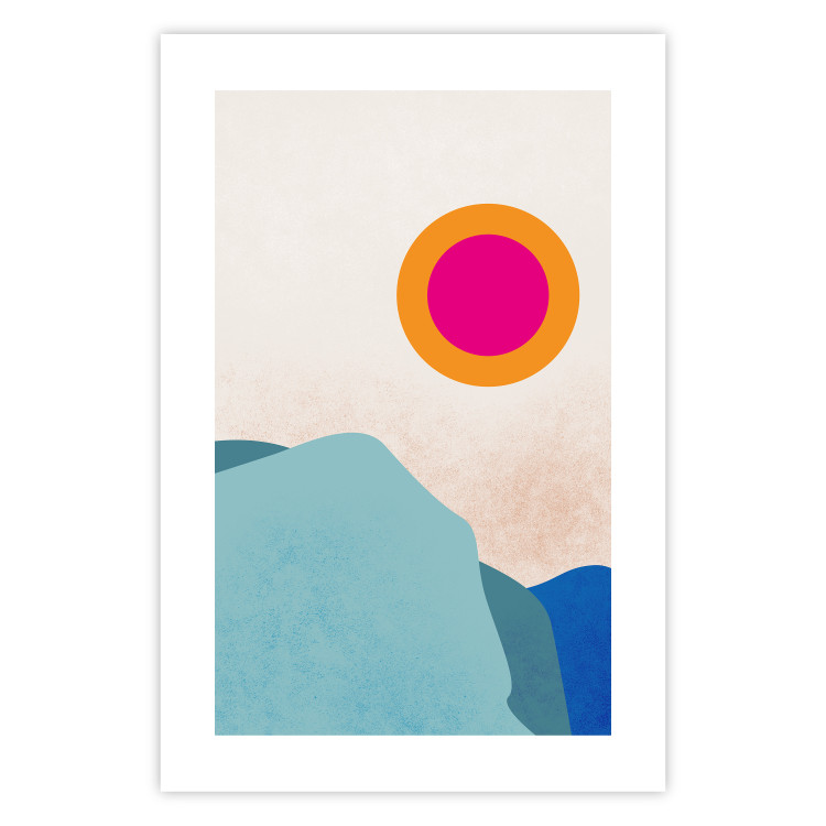 Poster Sunny Fjord - abstract landscape of mountains against a clear sky 135656 additionalImage 8