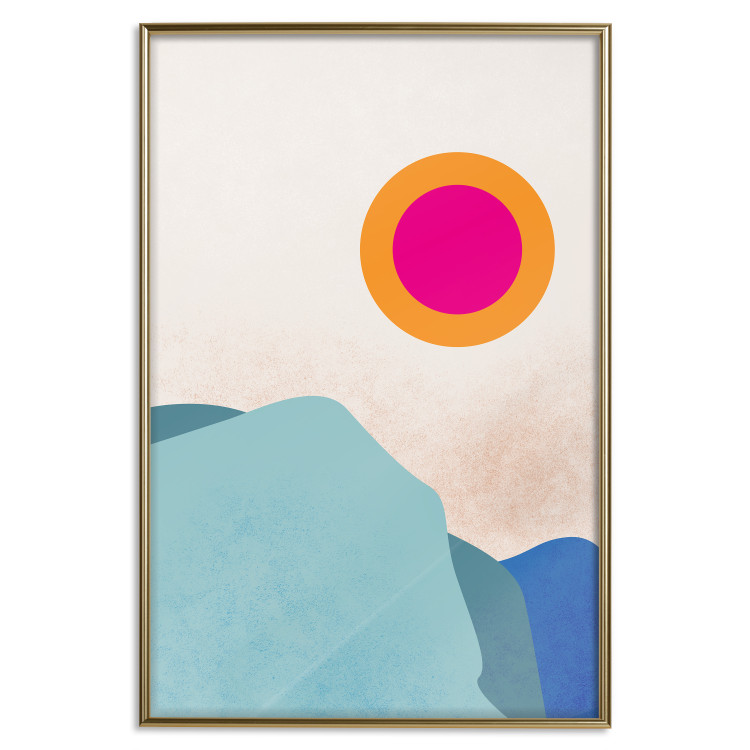 Poster Sunny Fjord - abstract landscape of mountains against a clear sky 135656 additionalImage 6
