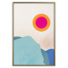 Poster Sunny Fjord - abstract landscape of mountains against a clear sky 135656 additionalThumb 5