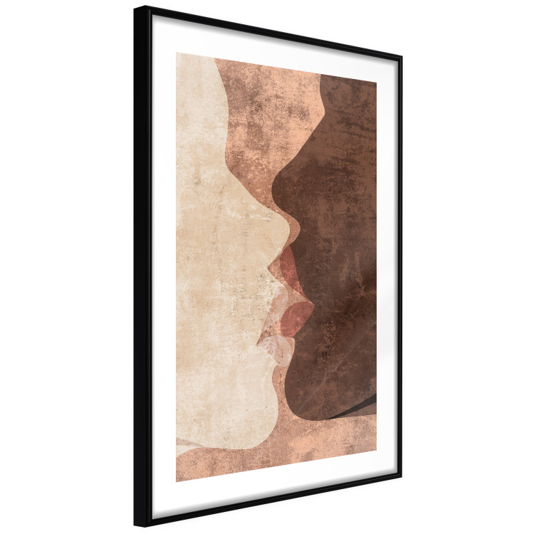 Wall Poster Otherworldly Kiss - a warm romantic abstraction of human faces 136056 additionalImage 22