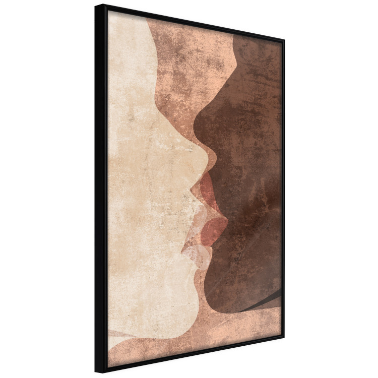 Wall Poster Otherworldly Kiss - a warm romantic abstraction of human faces 136056 additionalImage 17