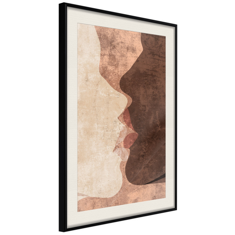 Wall Poster Otherworldly Kiss - a warm romantic abstraction of human faces 136056 additionalImage 21
