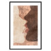 Wall Poster Otherworldly Kiss - a warm romantic abstraction of human faces 136056 additionalThumb 5