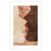 Wall Poster Otherworldly Kiss - a warm romantic abstraction of human faces 136056 additionalThumb 7