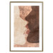 Wall Poster Otherworldly Kiss - a warm romantic abstraction of human faces 136056 additionalThumb 4