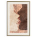 Wall Poster Otherworldly Kiss - a warm romantic abstraction of human faces 136056 additionalThumb 2