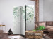 Room Divider Screen Touch of Nature - First Variant (3-piece) - Leaves amidst white 136156 additionalThumb 2