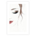 Wall Poster Delicate Beauty - a portrait of a woman with red lips and a white background 136456 additionalThumb 14