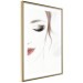 Wall Poster Delicate Beauty - a portrait of a woman with red lips and a white background 136456 additionalThumb 2