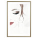 Wall Poster Delicate Beauty - a portrait of a woman with red lips and a white background 136456 additionalThumb 19