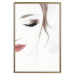 Wall Poster Delicate Beauty - a portrait of a woman with red lips and a white background 136456 additionalThumb 16