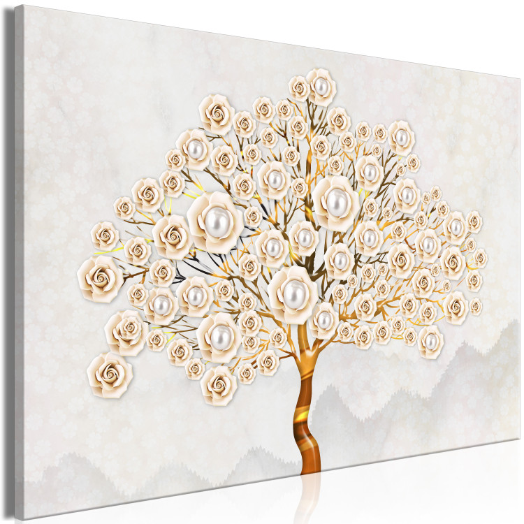 Canvas Art Print Pearl Tree (1-piece) Wide - glamour-style abstraction 138056 additionalImage 2
