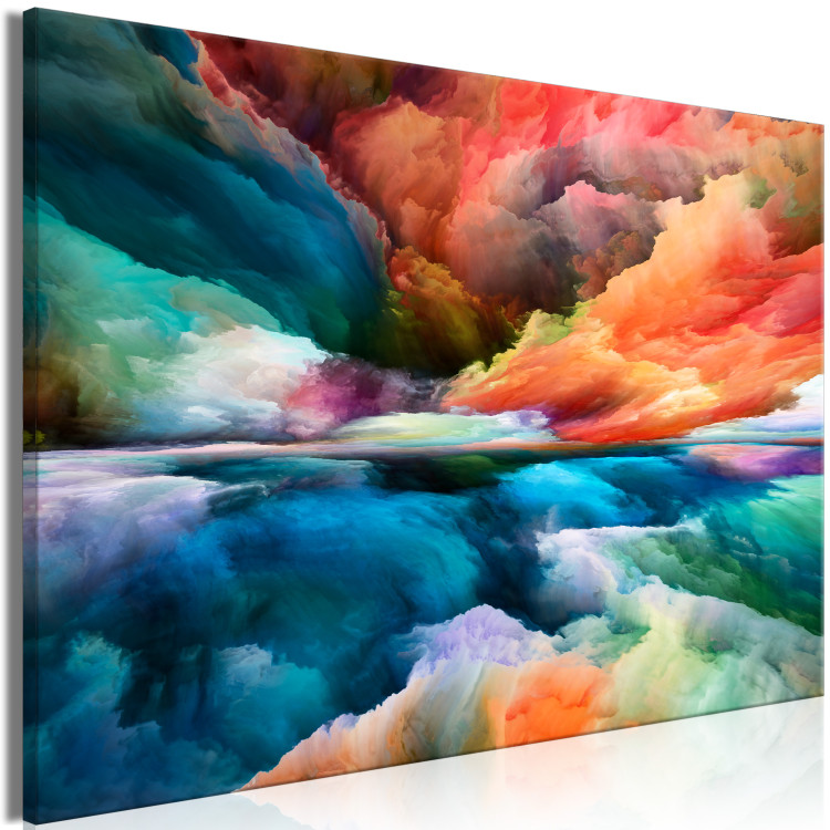 Canvas Art Print Colorful World (1-piece) Wide - second variant - warm abstraction 143356 additionalImage 2